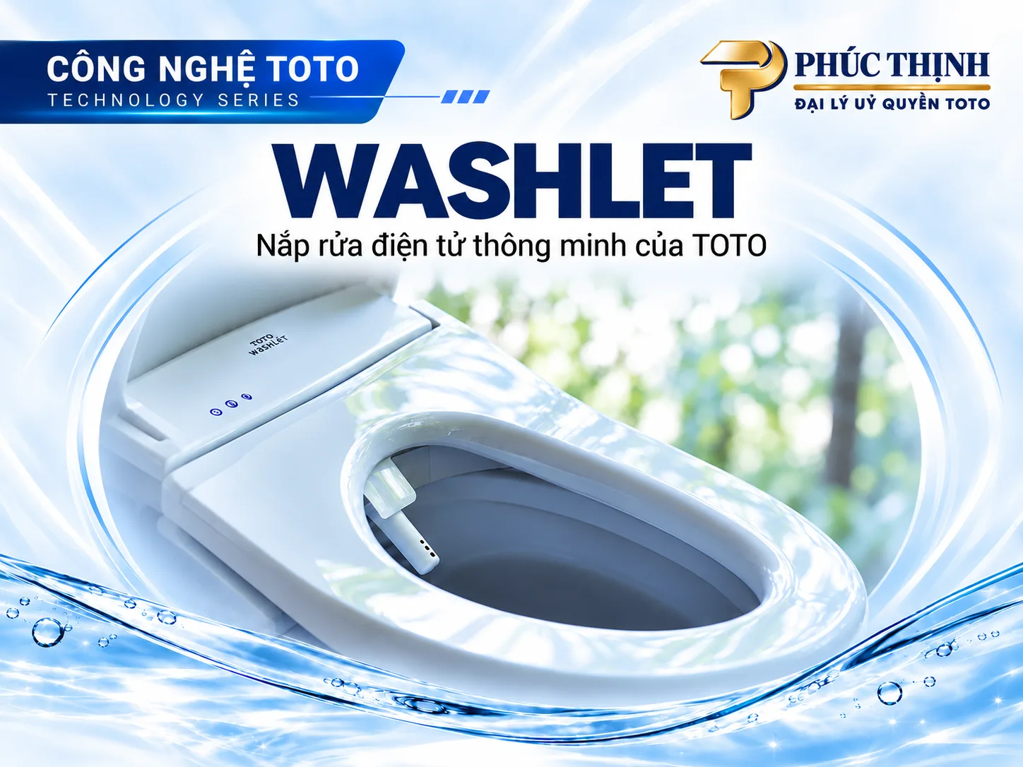 Tìm hiểu WASHLET của TOTO: nắp rửa điện tử rửa nước ấm, sấy khô, khử mùi, công nghệ EWATER+ và PREMIST tự làm sạch.